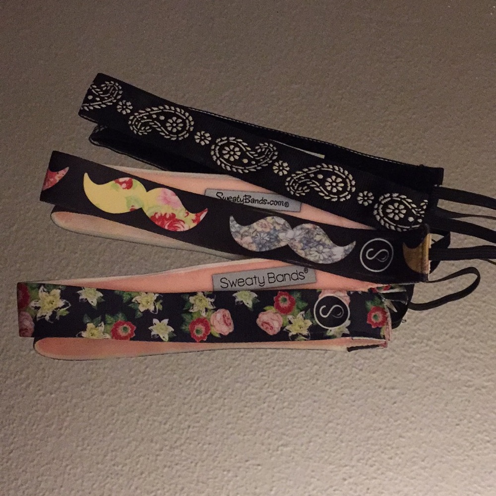 Three Pack of Patterned Thin Sweaty Bands